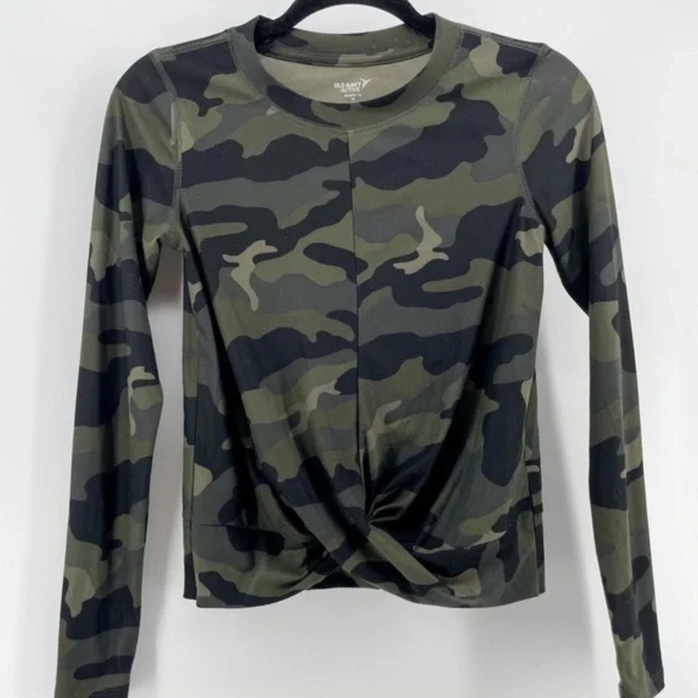 Old Navy Relaxed Breathe Twist-Hem Cropped Top for Women L